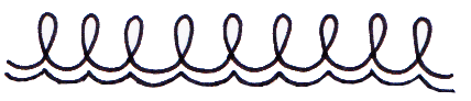 On the point of each top wave, draw a loop: