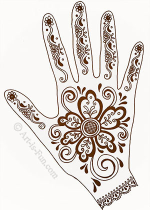 Henna Hand Designs Art Lesson Make A Unique Self Portrait Art