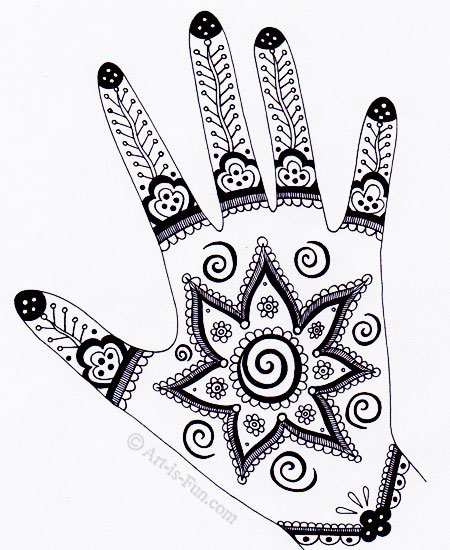 Easy And Elegant Front Hand Simple Mehndi Designs