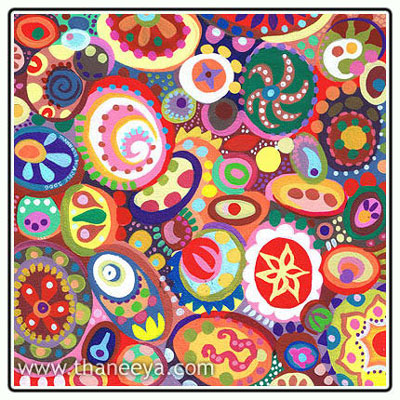 art and nature essay Fulgent Life - 6" x 6" - Acrylic on Wood Panel