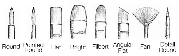 Acrylic Brush Size Chart