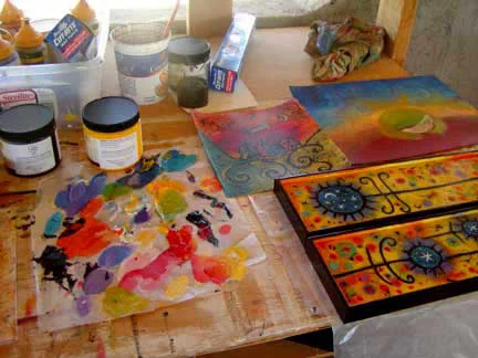 A peek at Lindy Gaskill's workspace
