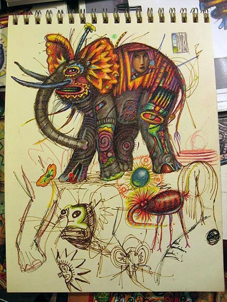 Page in John Kurtz Sketchbook