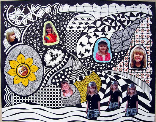 Doodle Art Photo Collage by Dia Stafford