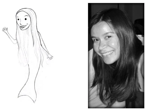 Whimsical Mermaid Doodle Sketch