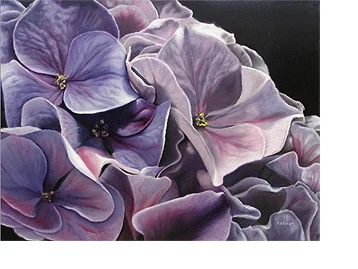 紫色绣球花艺