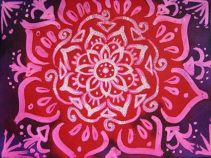 Multi-layered batik mandala by Stephanie Smith