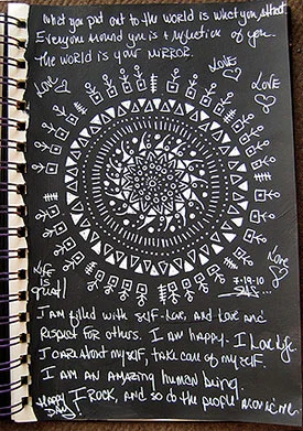 White Mandala on Black by Stephanie Smith