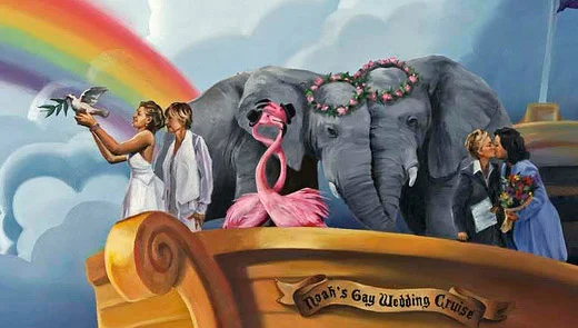 close-up of Noah's Gay Wedding Cruise, by Paul Richmond