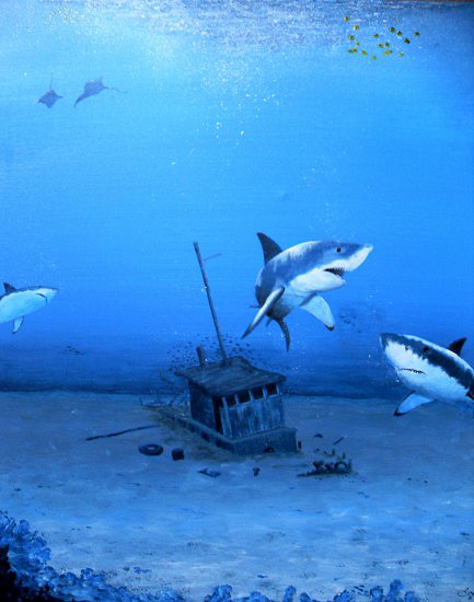 艾伦·米舒尔的鲨鱼画