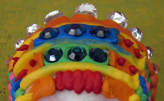 Decorating the Head of the Sugar Skull