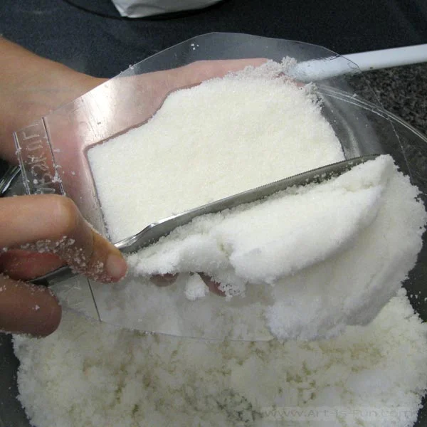 Scraping the Sugar Skull Mold