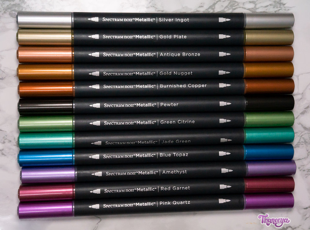 Moment engel Vader Spectrum Noir Metallic Markers Review: Perfect for Lettering & Drawing —  Art is Fun