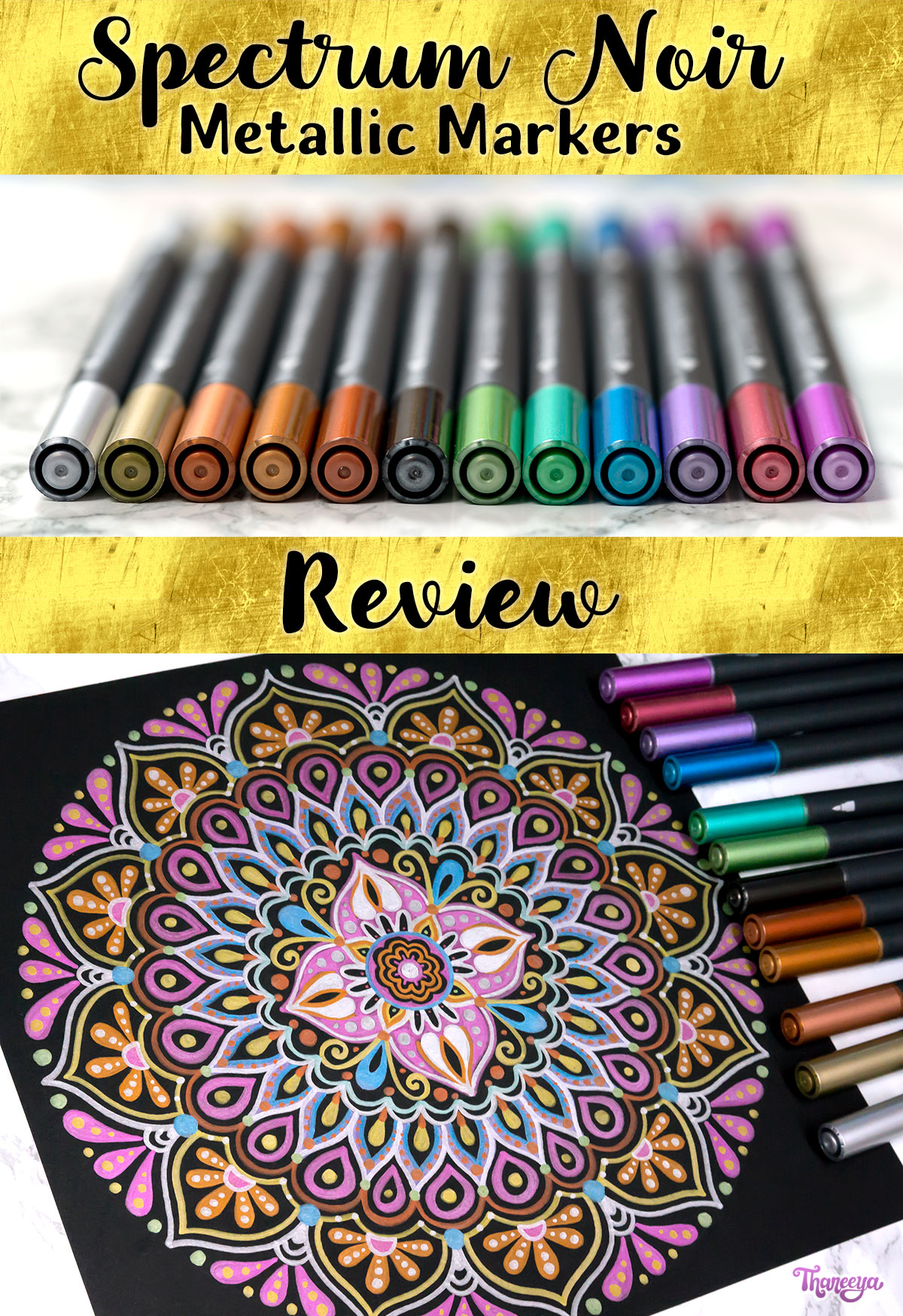 Moment engel Vader Spectrum Noir Metallic Markers Review: Perfect for Lettering & Drawing —  Art is Fun