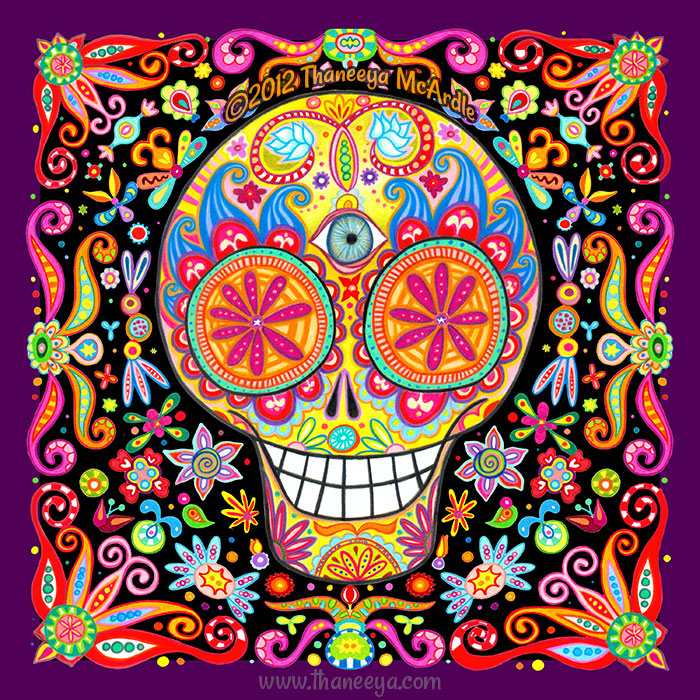 Day Of The Dead Art A Gallery Of Colorful Skull Art Celebrating Dia De