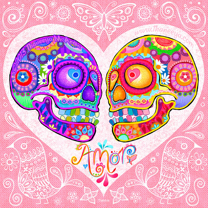 Thaneeya McArdle的《Sugar Skull必威西蒙体育 欧盟体育 Love Amor Art》