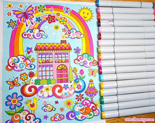 Double rainbow follow your bliss coloring page by Thaneeya McArdle