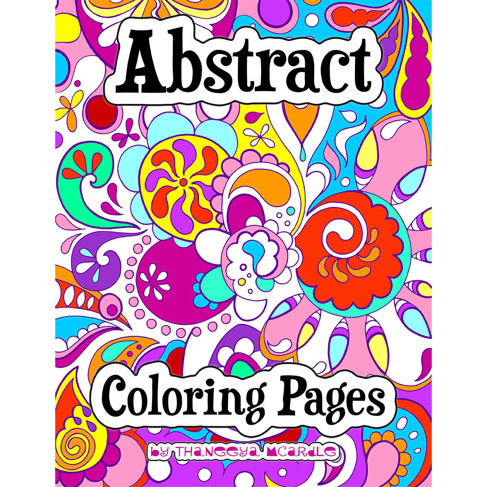 Abstract Coloring Pages - Printable E-Book of Groovy Abstract Designs