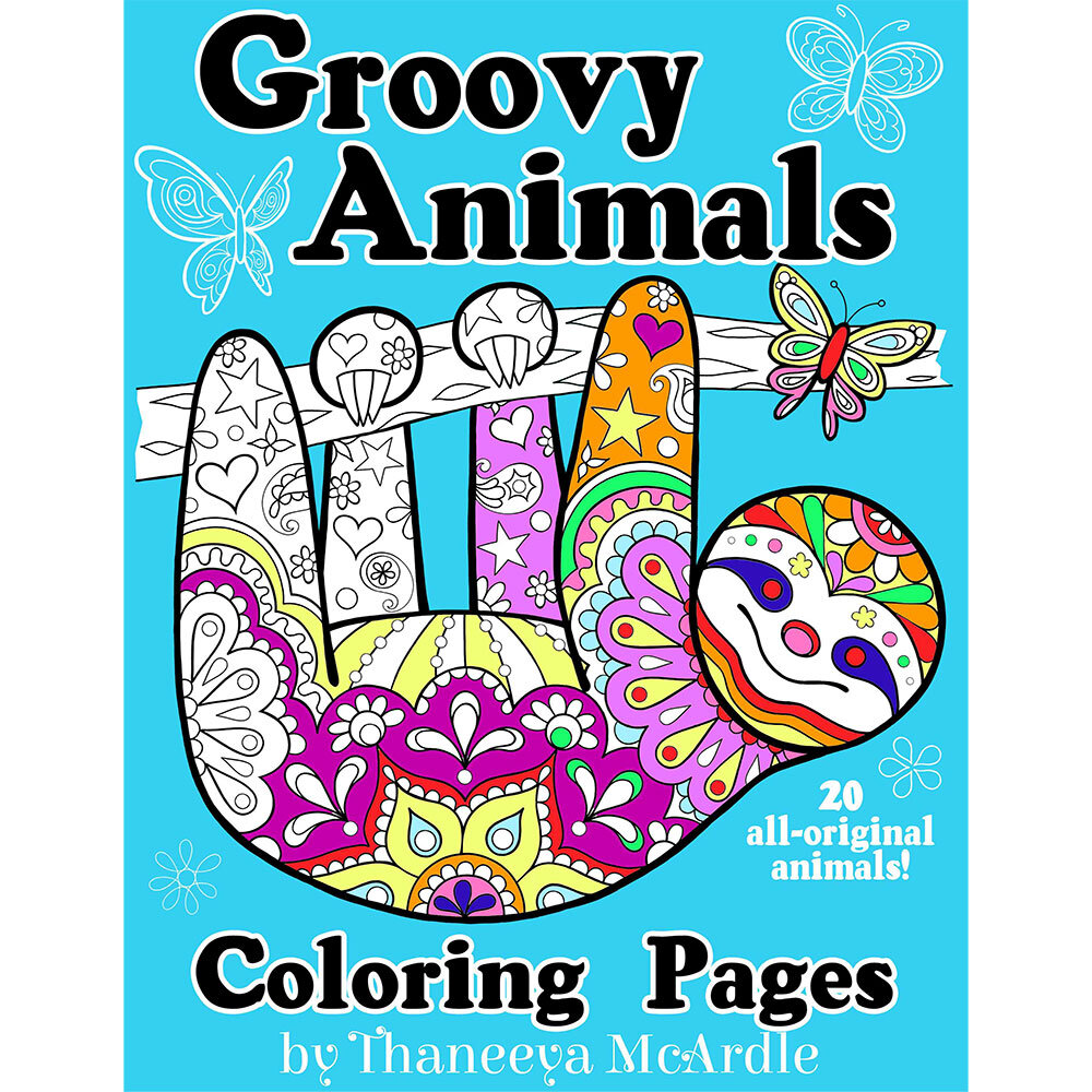 Groovy Animals Coloring Pages - Fun Printable E-Book of 20 Detailed