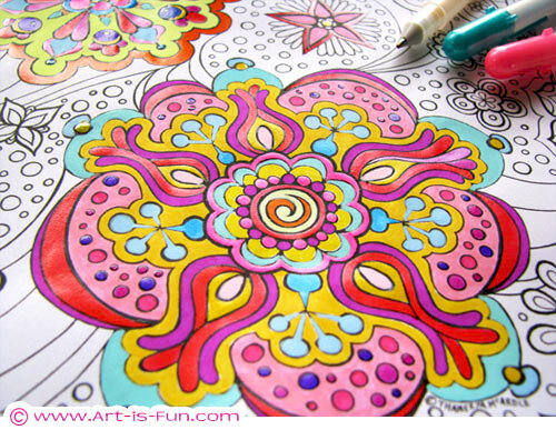 Abstract Coloring Pages Printable E Book Of Groovy Abstract Designs For You To Color Art Is Fun