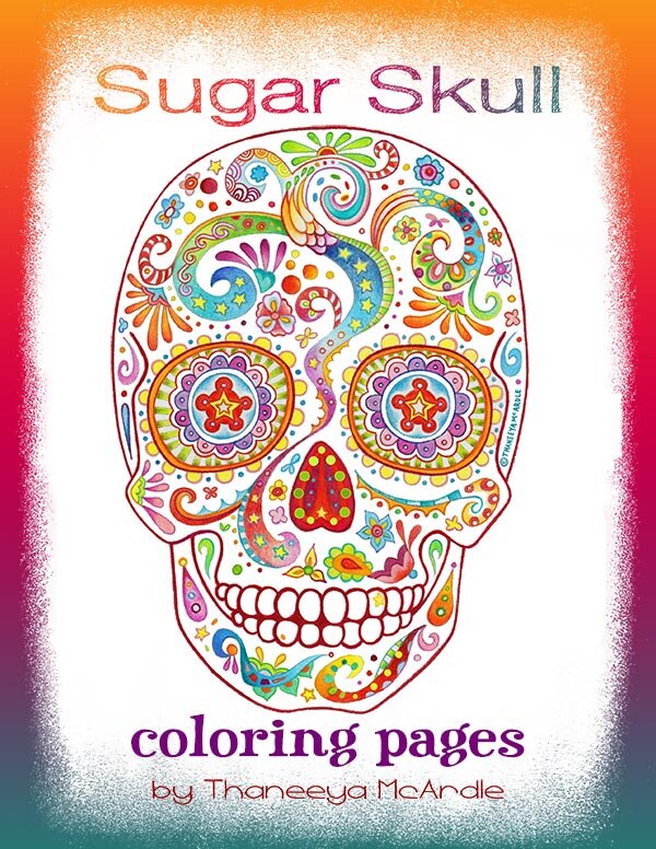 Sugar Skull Coloring Book For Adults and Teens