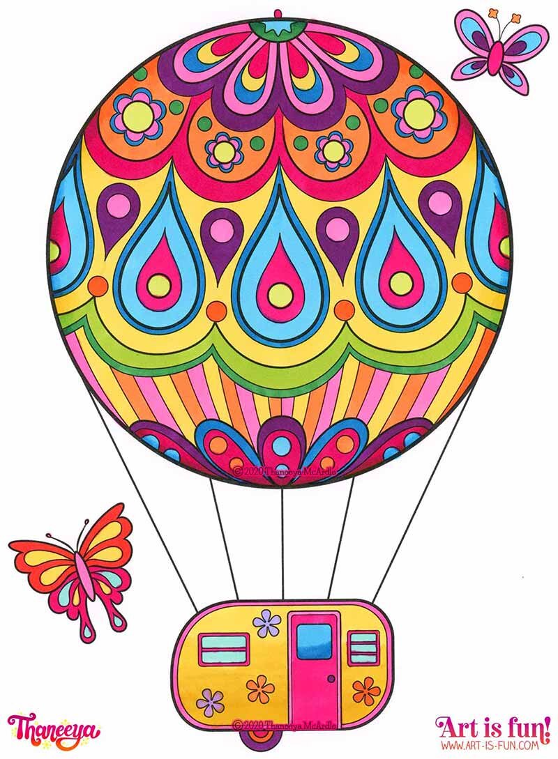 Shiny Mylar Balloons in Alcohol Marker // Sketchbook Sunday 