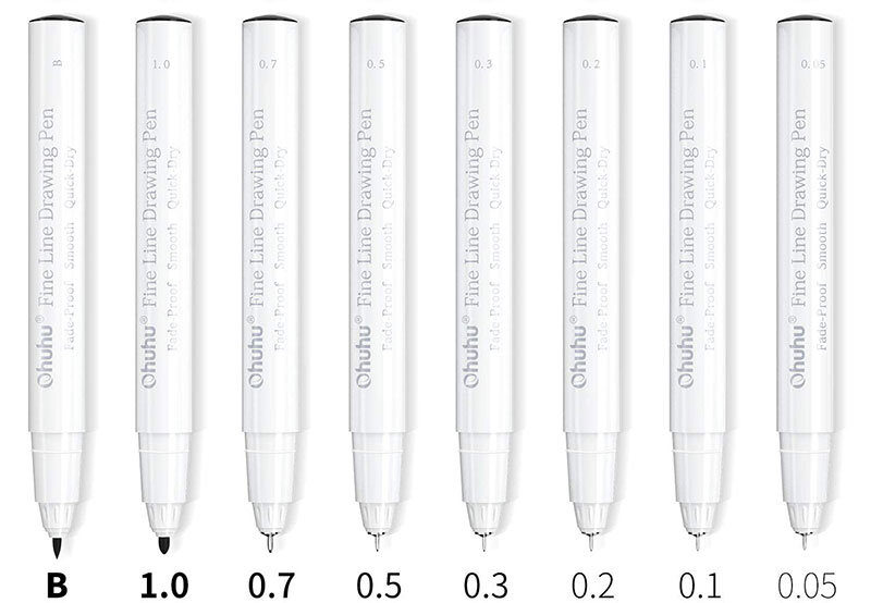 Ohuhu细线绘制钢笔