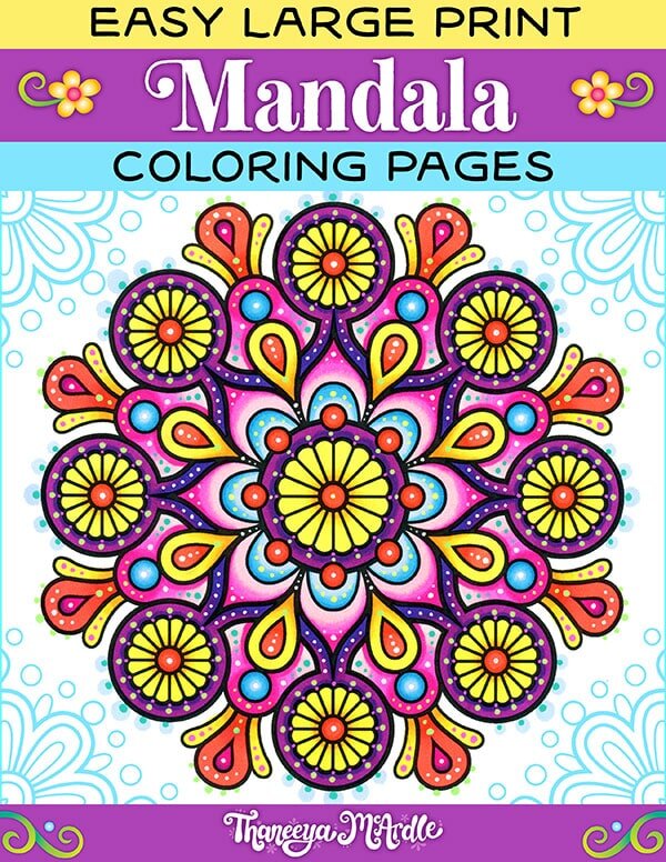 LARGE PRINT Coloring books for adults relaxation JOY: Simple