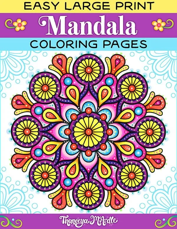 Large Print Mandala Coloring Book: Adults And Teenager coloring book for  relaxing and easy-to-color patterns, for beginners, seniors, and  individuals