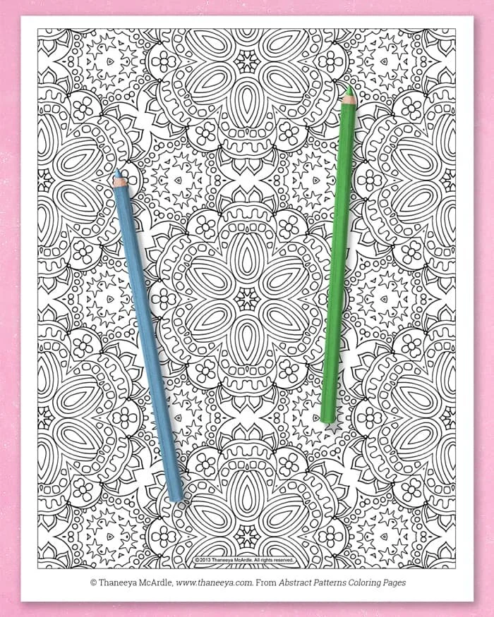 free abstract pattern coloring page detailed psychedelic art by thaneeya mcardle art is fun