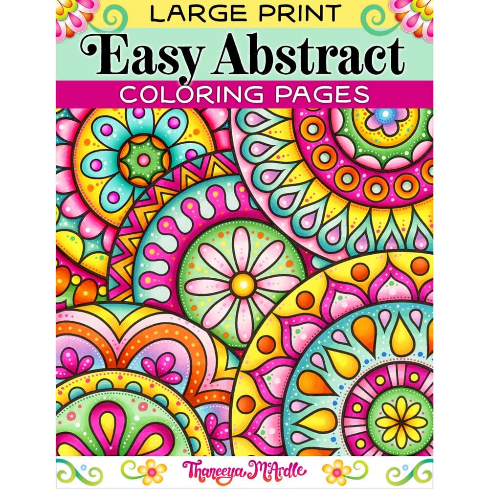 Simple Adult Coloring Pages in a Printable PDF Format