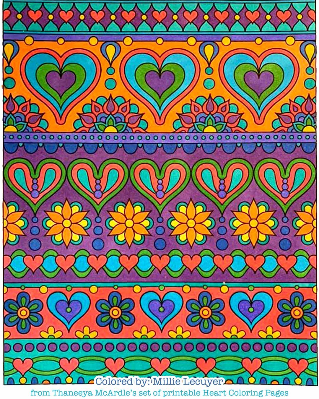 Heart Coloring Pages - Set of 10 Printable Coloring Pages by Thaneeya  McArdle — Art is Fun
