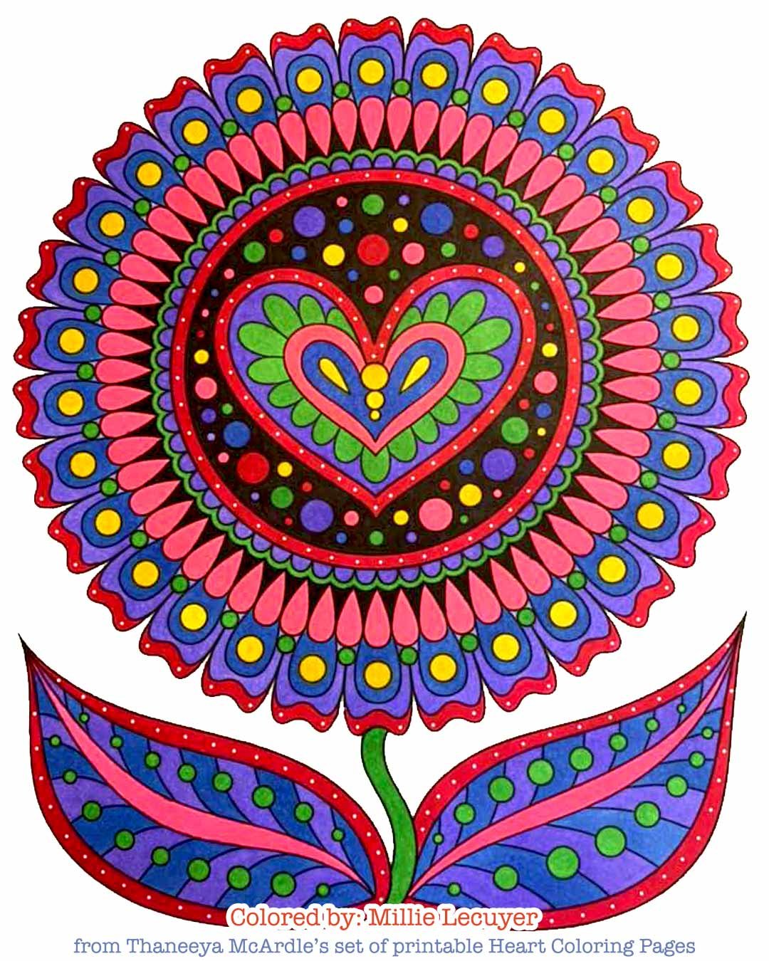 Heart Coloring Pages - Set of 10 Printable Coloring Pages by Thaneeya  McArdle — Art is Fun