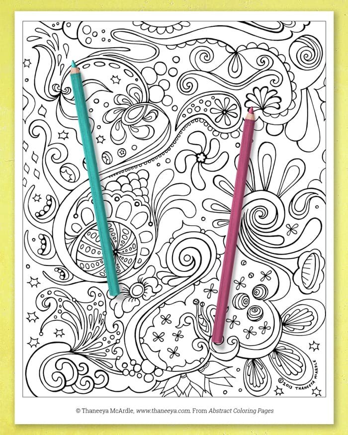 Fun, Positive Adult and Teen Coloring Pages 