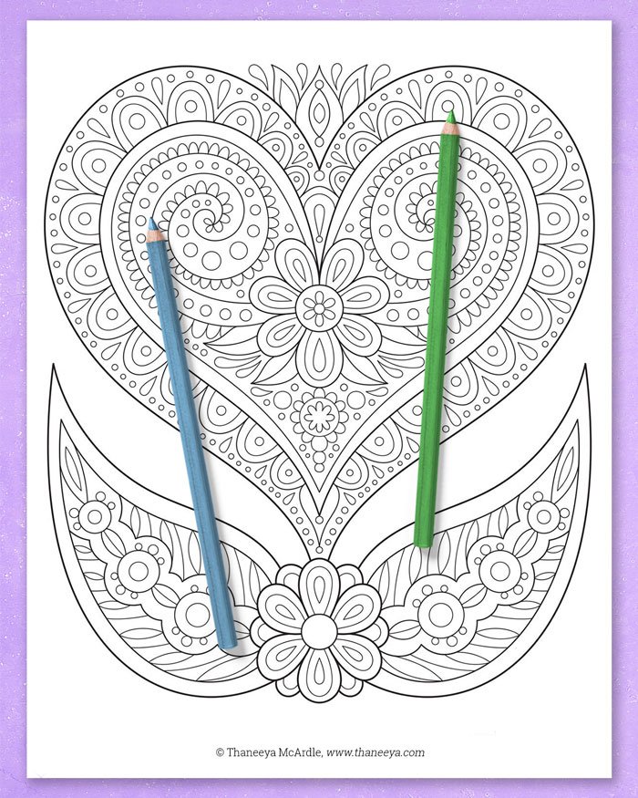 Free Adult Coloring Pages - Creative Designs - Dear Creatives