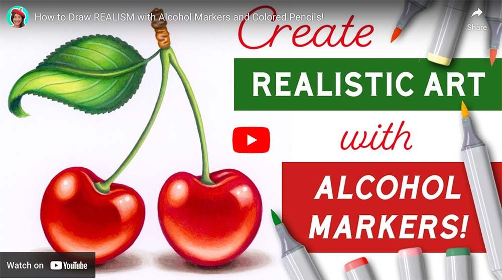 Learn how to create realistic art with alcohol markers in this video demo!