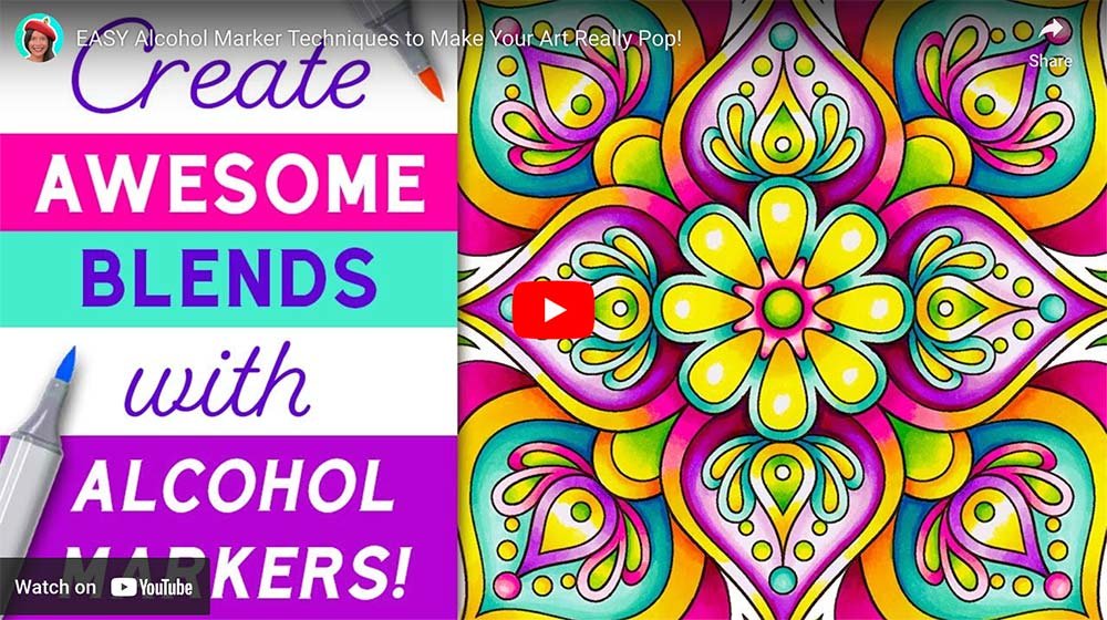 Learn easy alcohol marker blending techniques to make your art really pop!