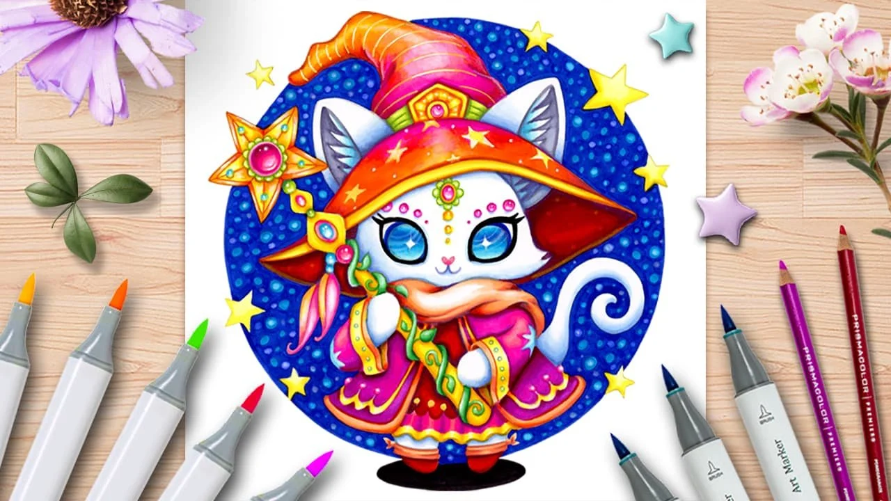 Cute Wizard Cat illustration by Thaneeya McArdle