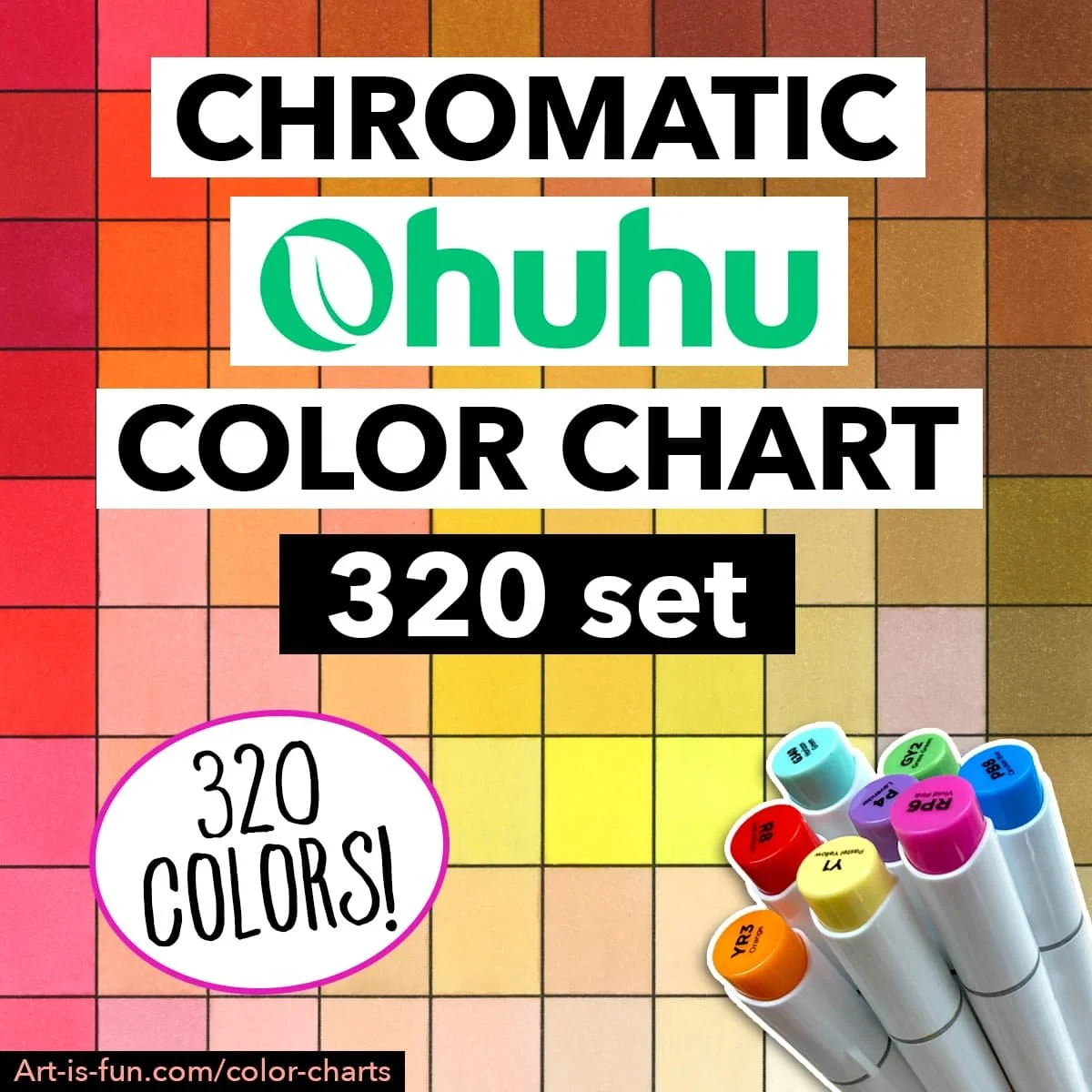Chromatic Ohuhu Honolulu Swatch Color Chart by Thaneeya McArdle - 320 Colors