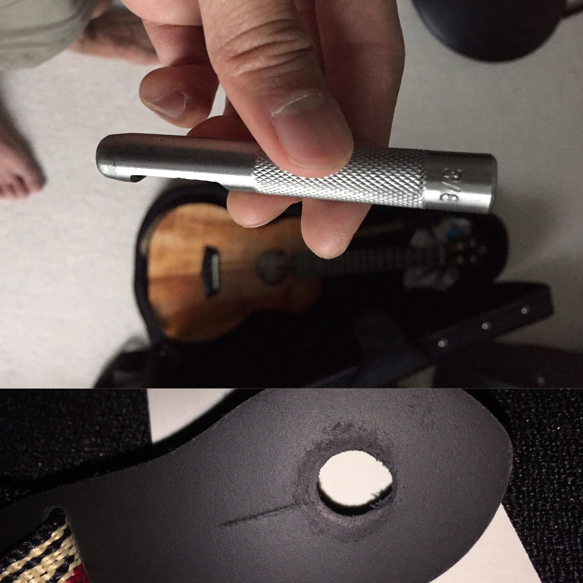 How to Enlarge a Guitar Strap Hole — Francis Luong