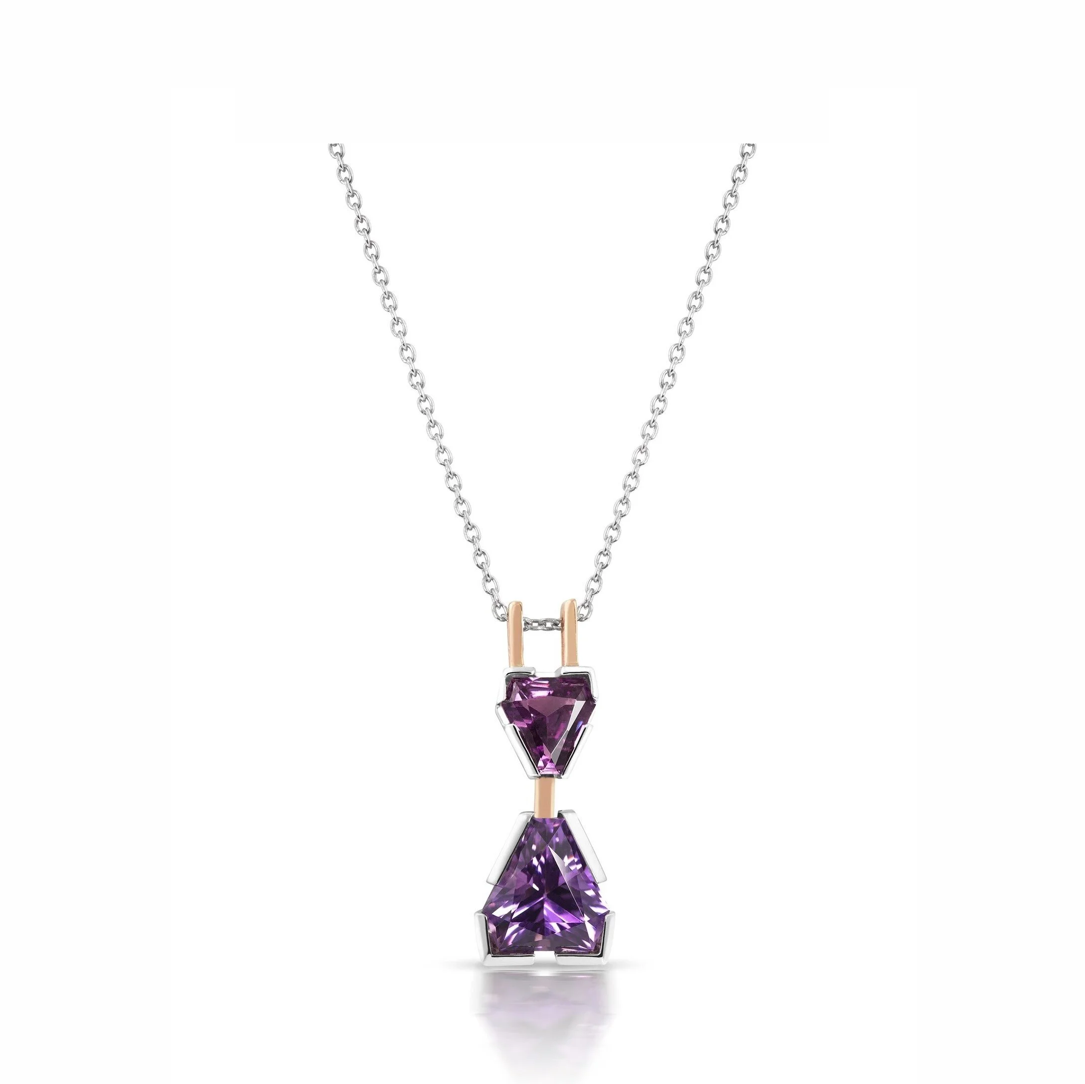 SOLD// The Architect// Color-Change Pyrope & Amethyst Pendant