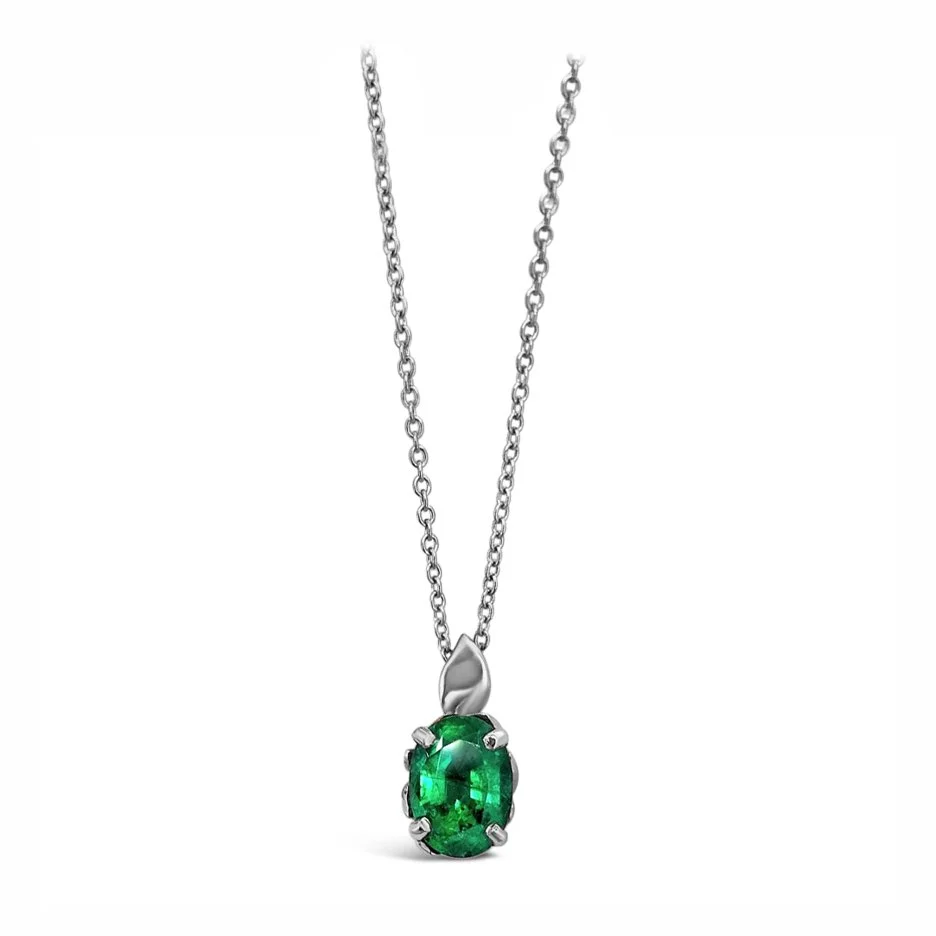 SOLD// Emerald Femme Petale Classic Tulip Necklace