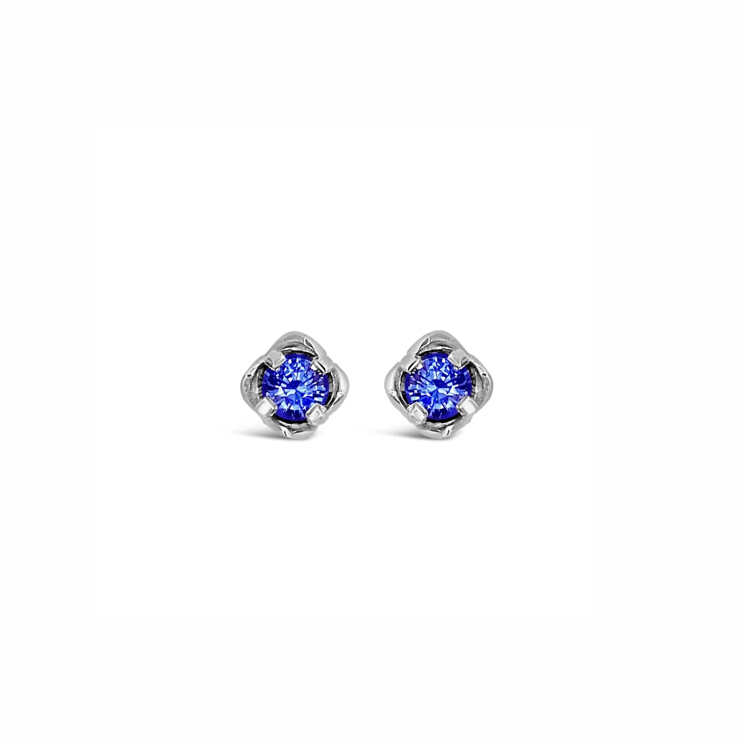 SOLD// Blue Sapphire Femme Petale Classic Tulip Stud Earring