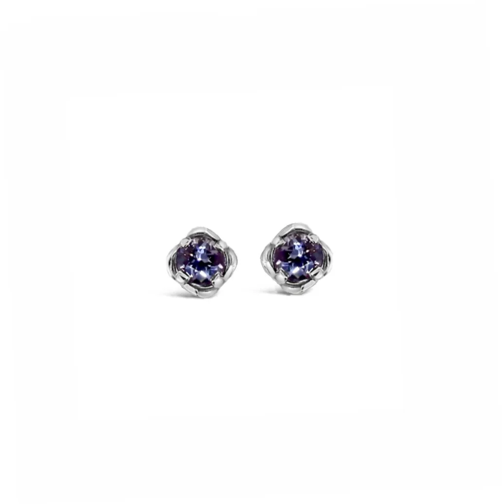 Grey Spinel Femme Petale Classic Tulip Stud Earring