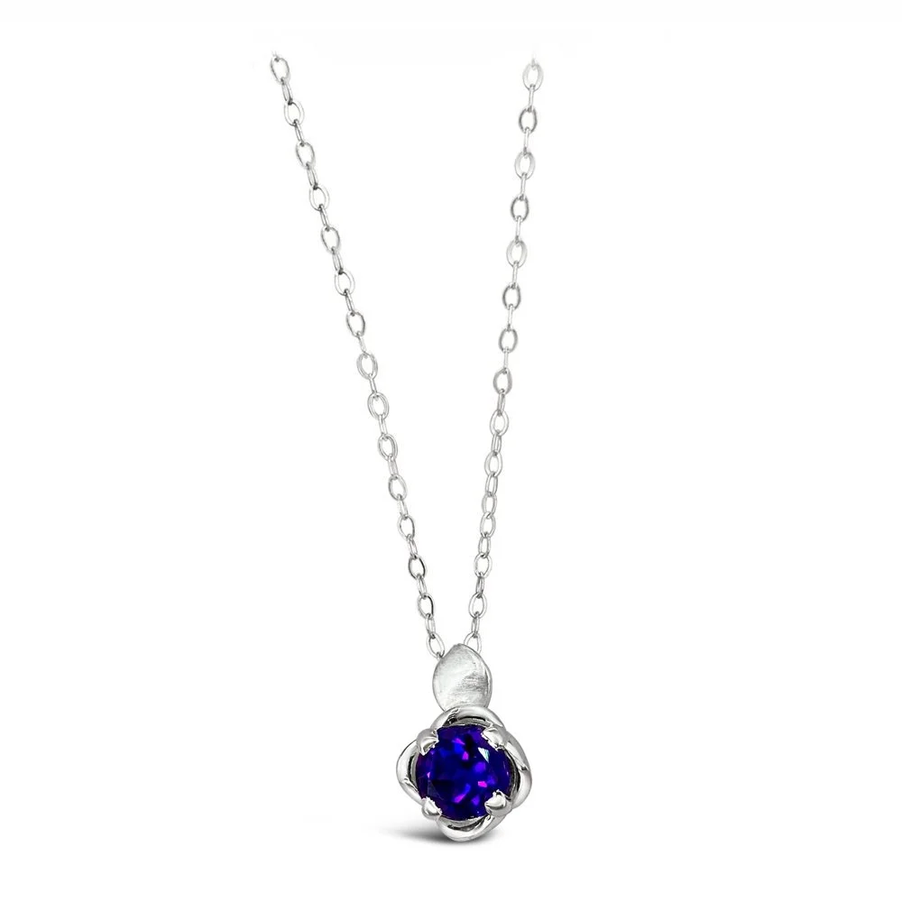 SOLD// Amethyst Femme Petale Classic Tulip Necklace, SS
