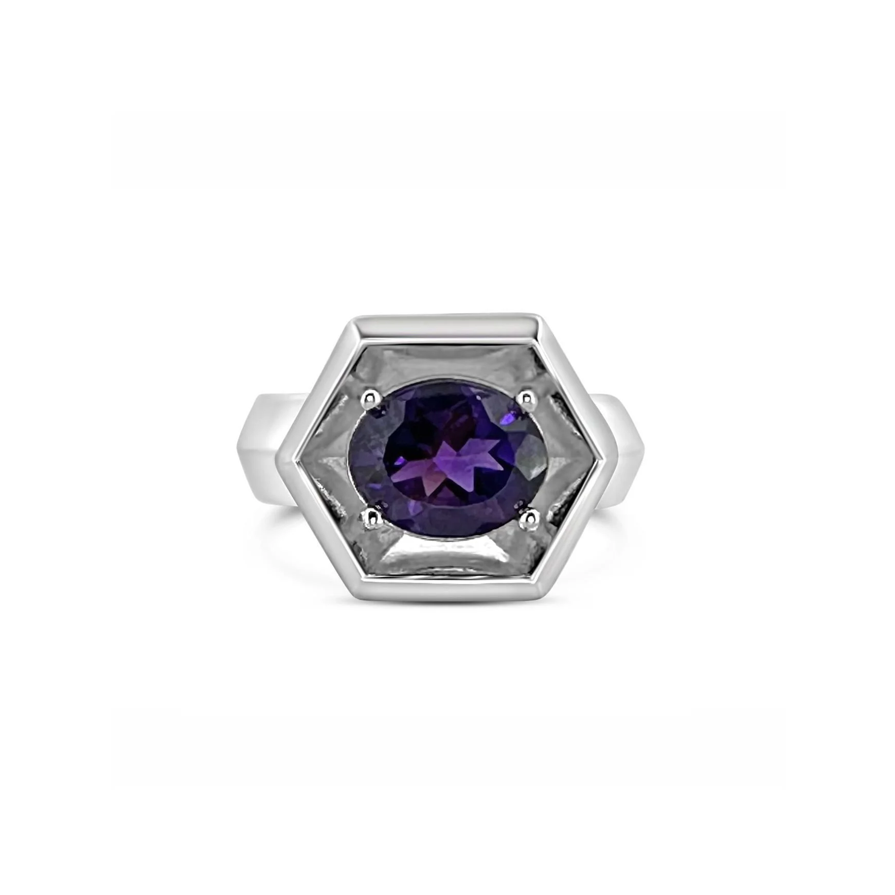 SOLD// Amethyst COSMOS Men's Ring, SS