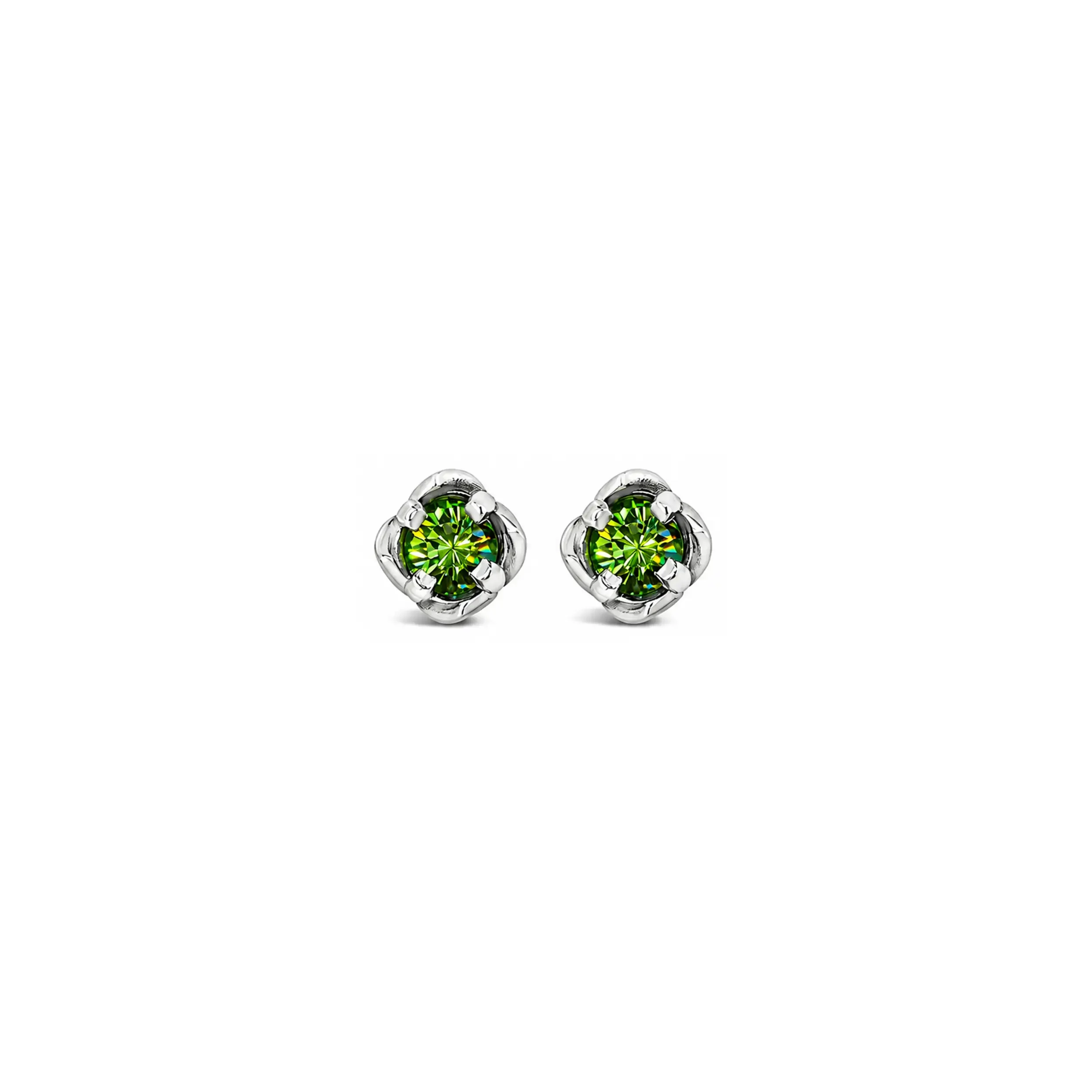Demantoid Garnet Femme Petale Classic Tulip Stud Earring