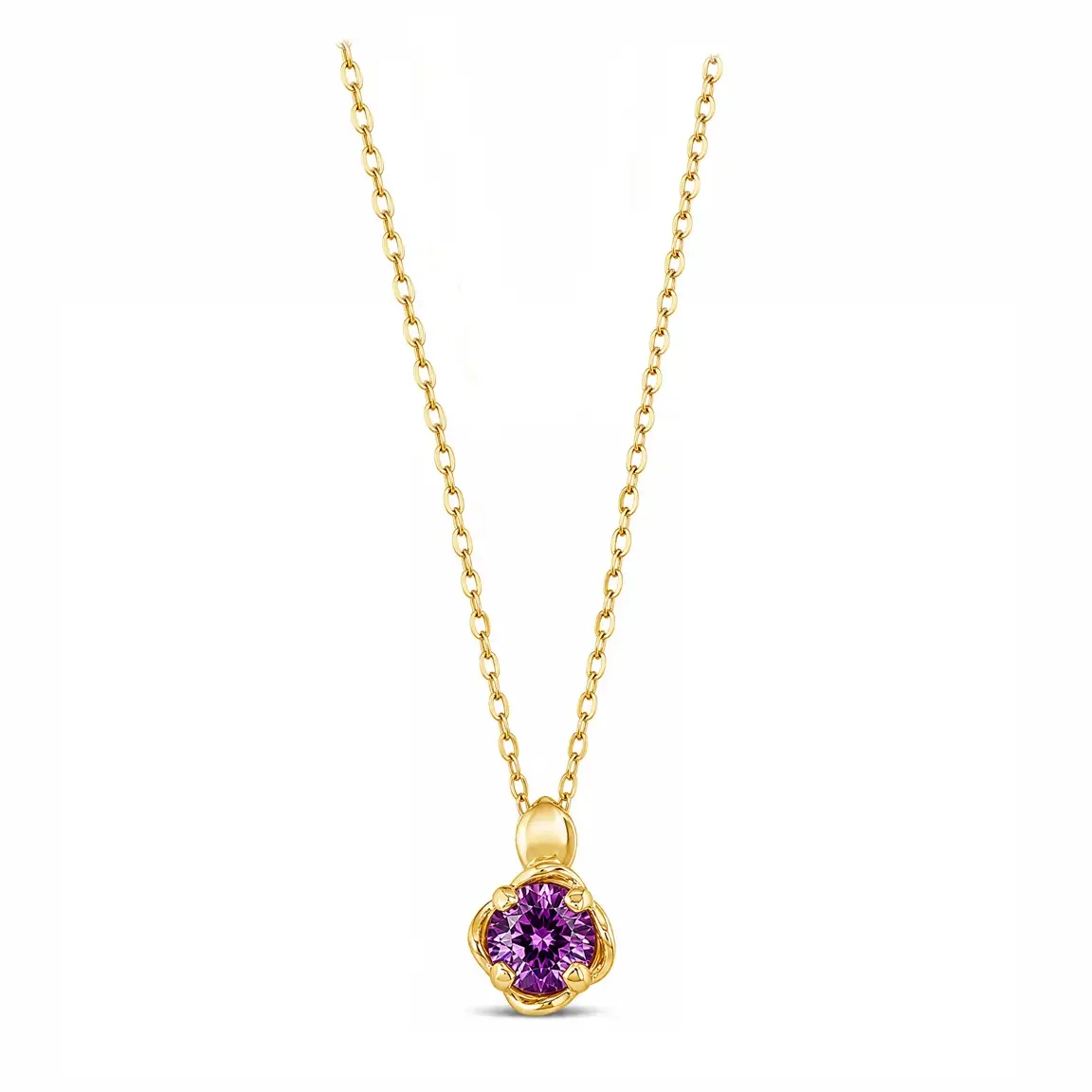 Color-Change Garnet Femme Petale Classic Tulip Necklace