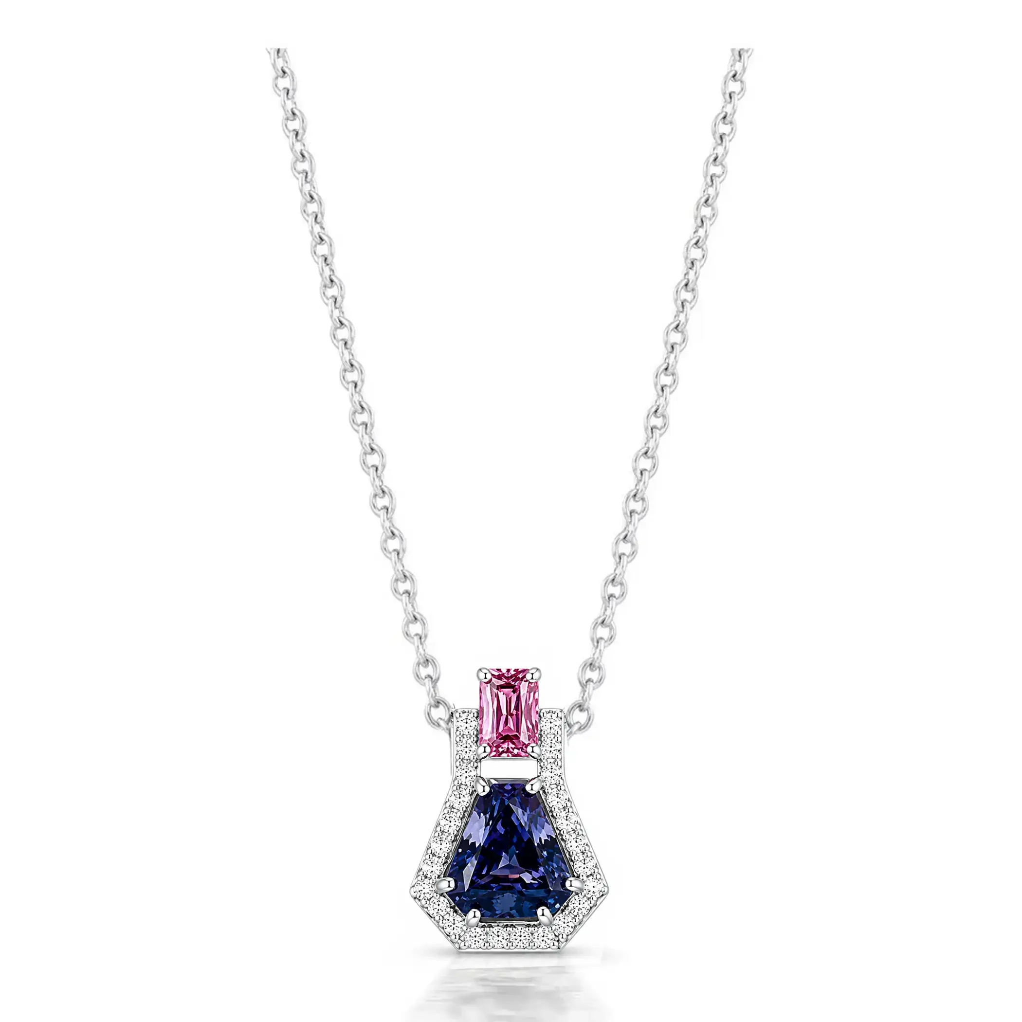 Color Change Garnet, Mahenge Spinel & Diamond ARIA Necklace
