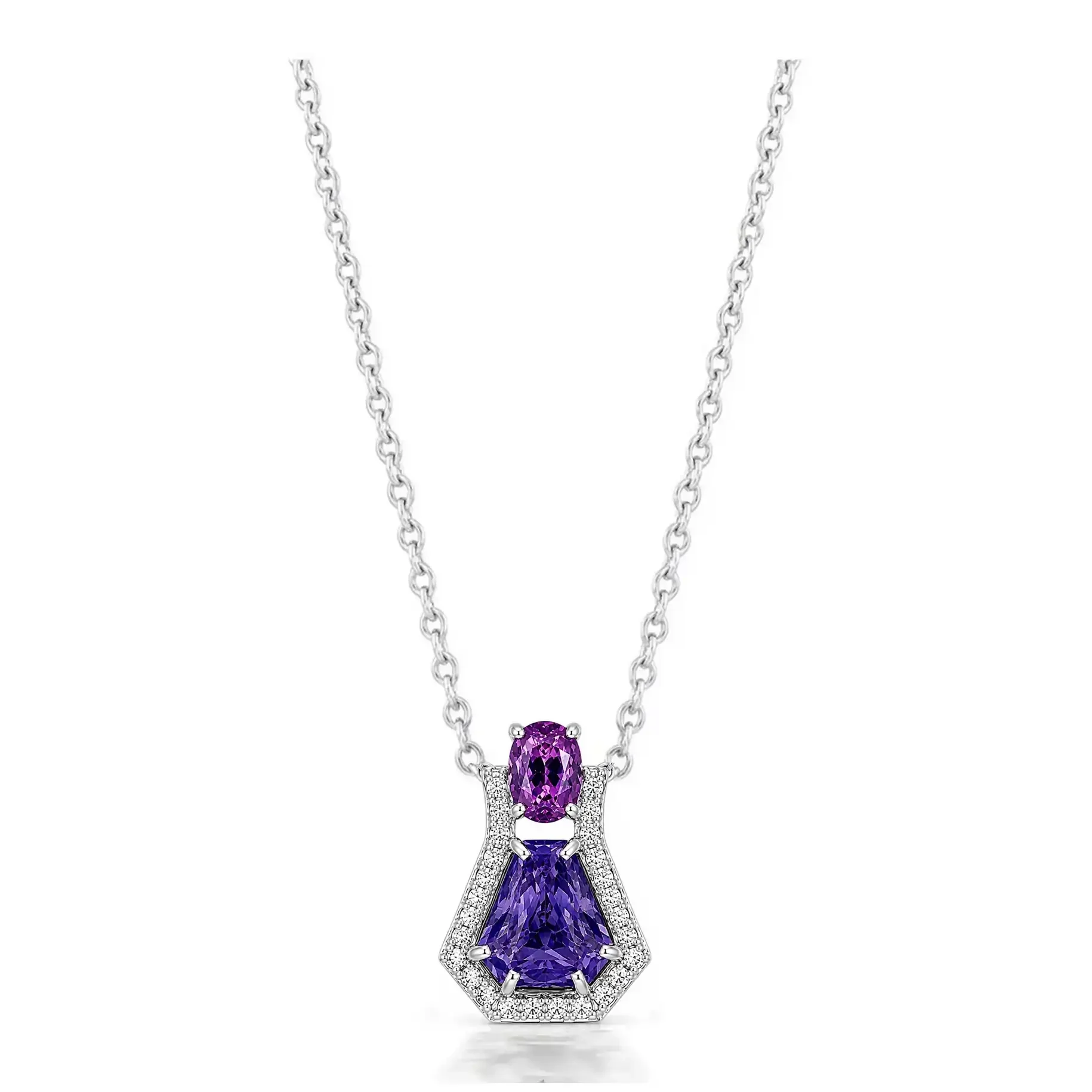 Purple Sapphire, Spinel & Diamond ARIA Necklace